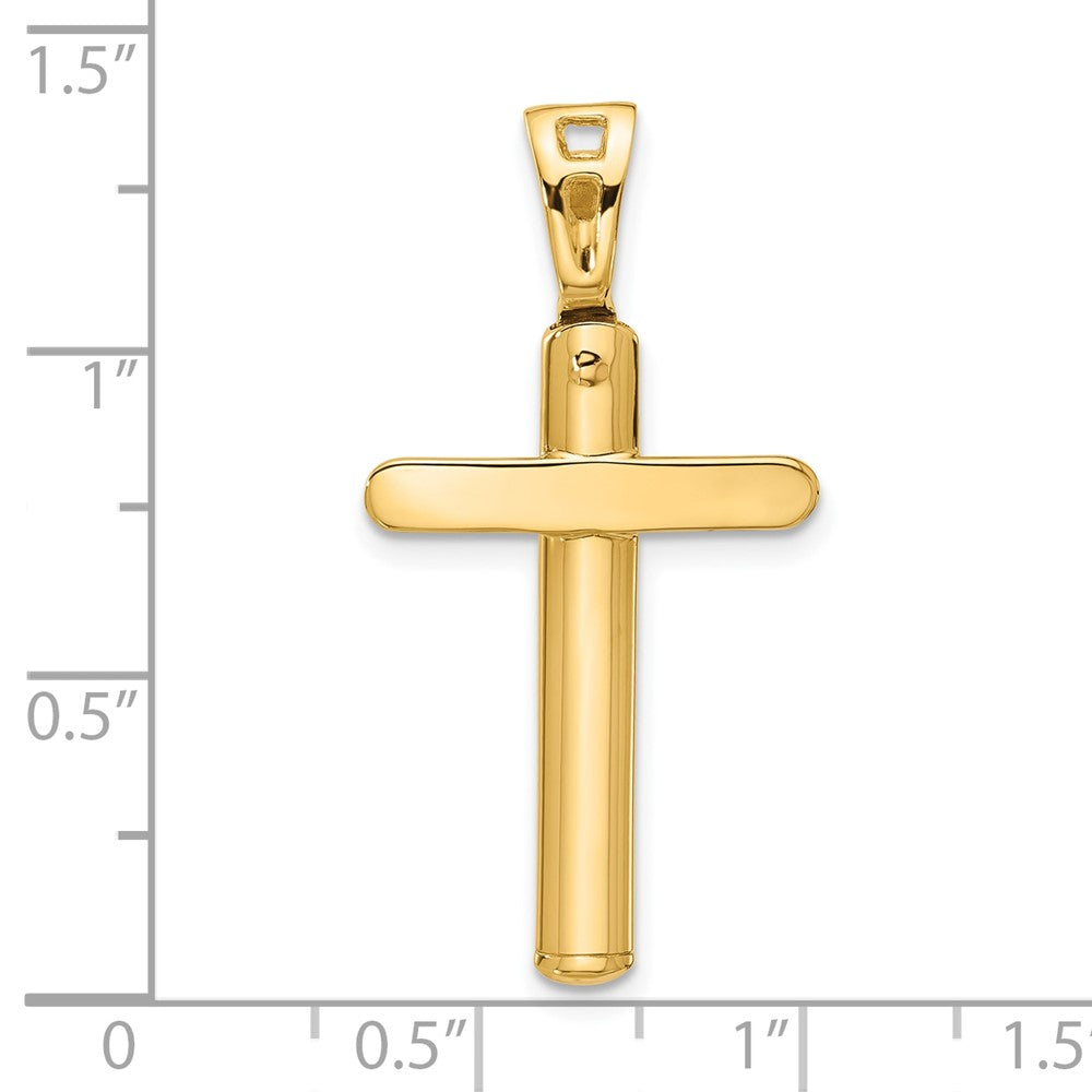 14K Gelbgold Poliert Kreuz Anhänger