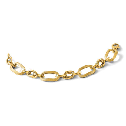 14K Gelbgold Poliert und Satiniert Fantasieglieder Armband