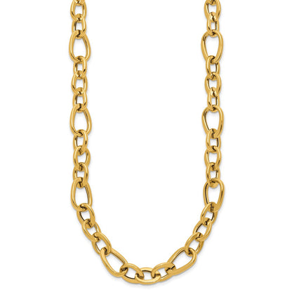 14K Gelbgold Poliert Fantasieglieder Halskette