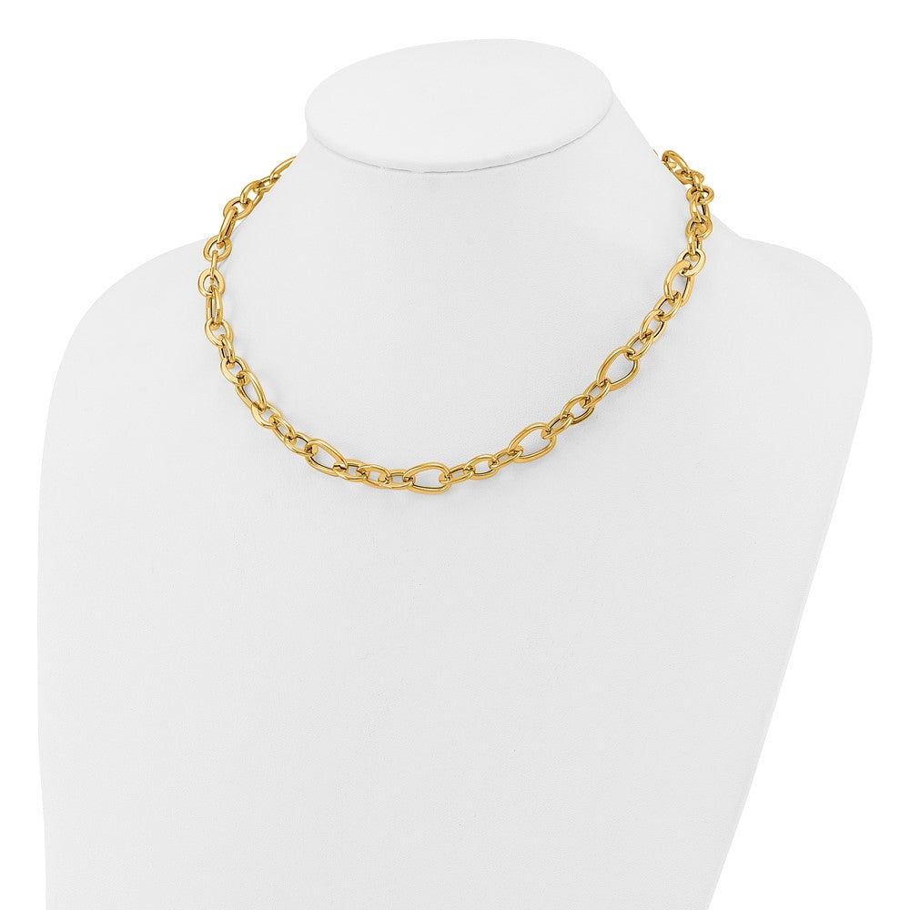 14K Gelbgold Poliert Fantasieglieder Halskette