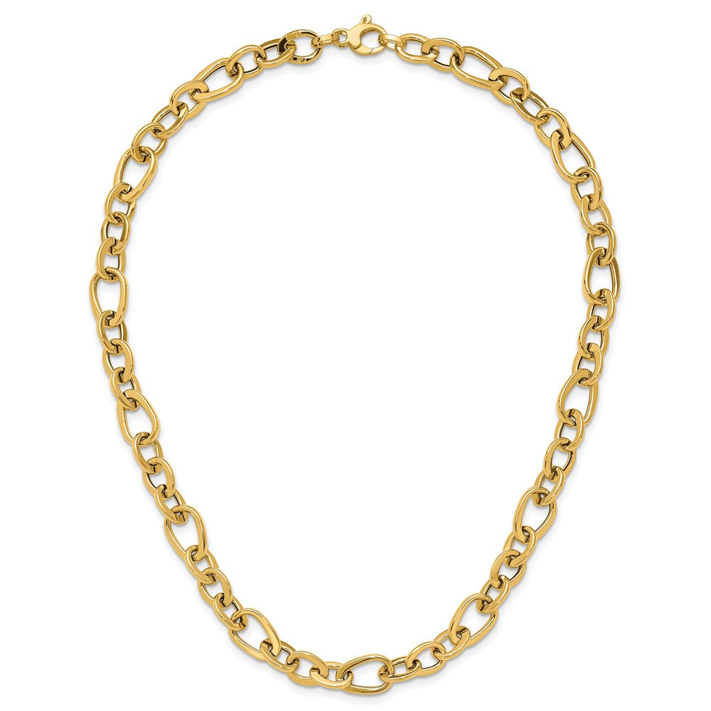 14K Gelbgold Poliert Fantasieglieder Halskette