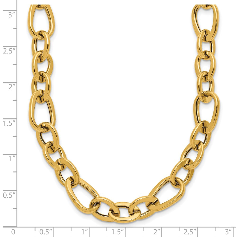 14K Gelbgold Poliert Fantasieglieder Halskette