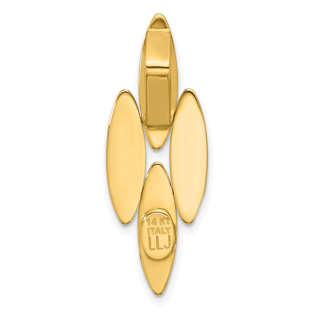 14K Gelbgold Poliert Fantasie Anhänger