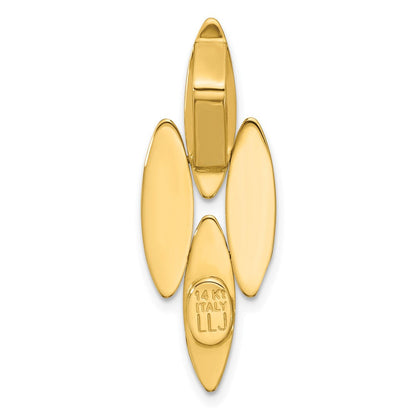 14K Gelbgold Poliert Fantasie Anhänger