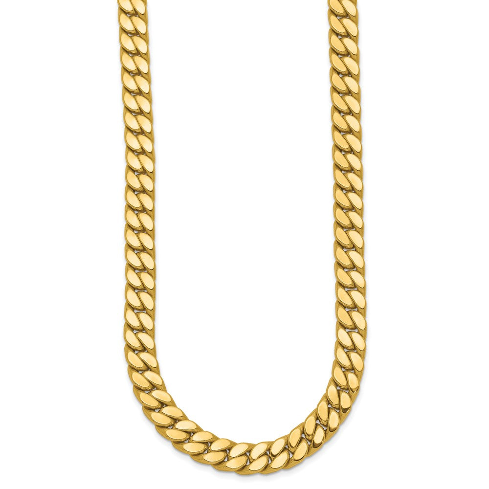 14K Bicolor Zirkonia Poliert Fantasie Panzer Halskette
