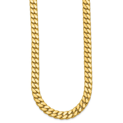 14K Bicolor Zirkonia Poliert Fantasie Panzer Halskette
