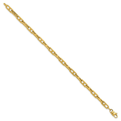14K Gelbgold Poliert Fantasieglieder Armband