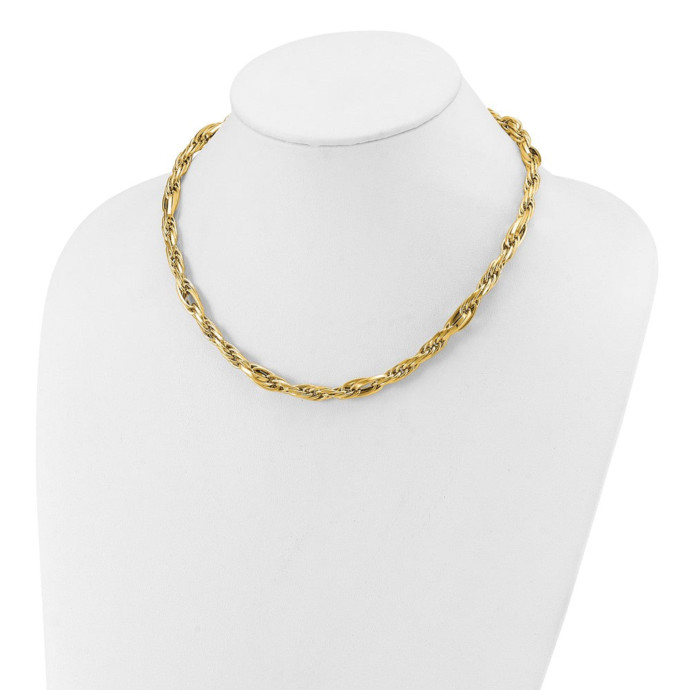 14K Gelbgold Poliert Fantasieglieder Halskette