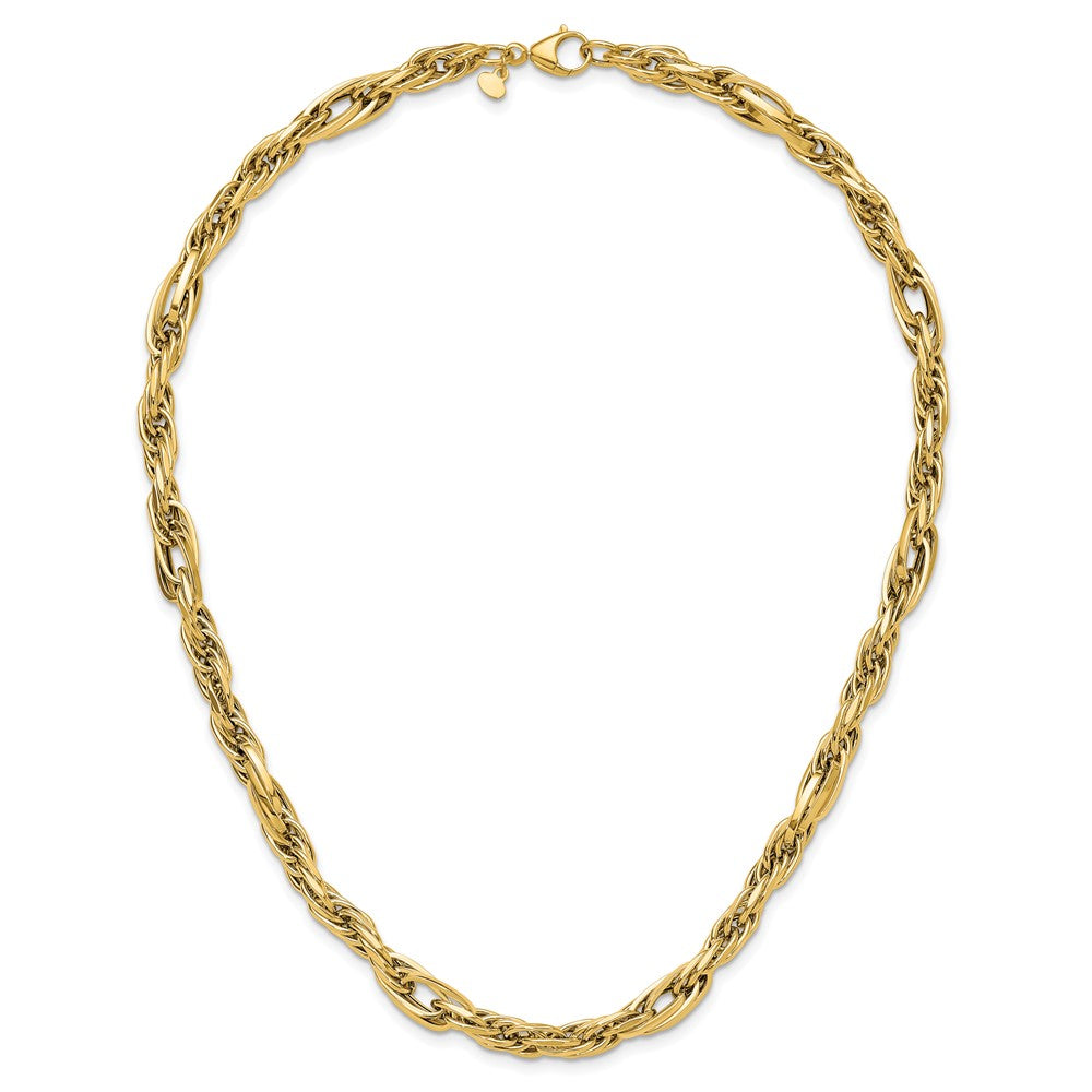14K Gelbgold Poliert Fantasieglieder Halskette