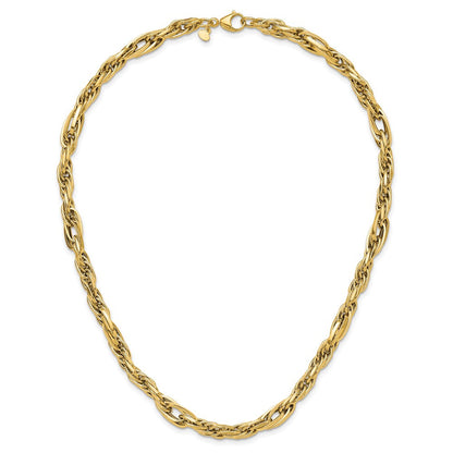 14K Gelbgold Poliert Fantasieglieder Halskette