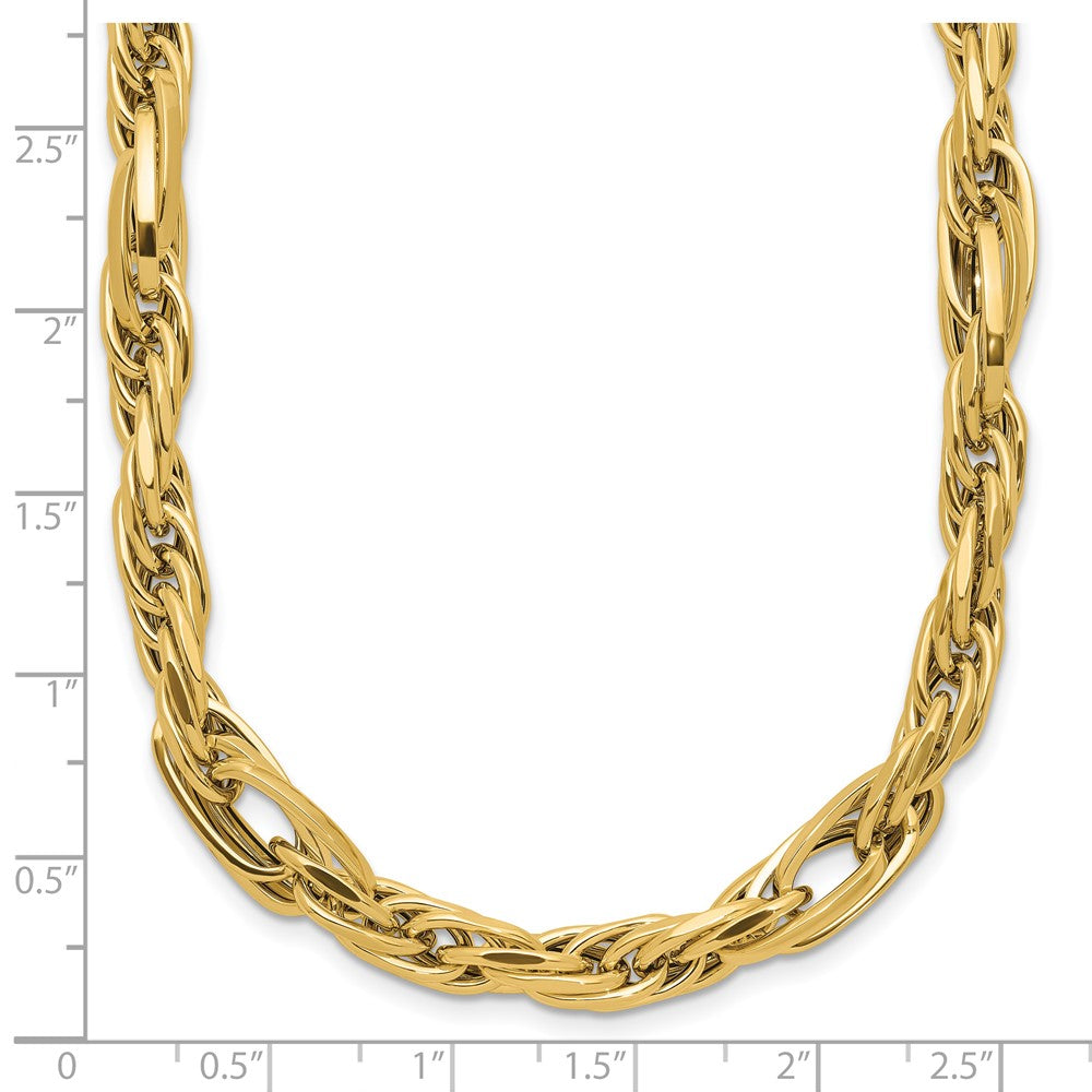 14K Gelbgold Poliert Fantasieglieder Halskette