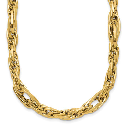 14K Gelbgold Poliert Fantasieglieder Halskette