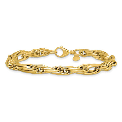 14K Gelbgold Poliert Fantasieglieder Armband