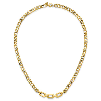 14K Gelbgold Poliert Fantasieglieder Halskette