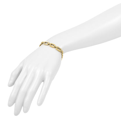 14K Gelbgold Poliert Fantasieglieder Armband