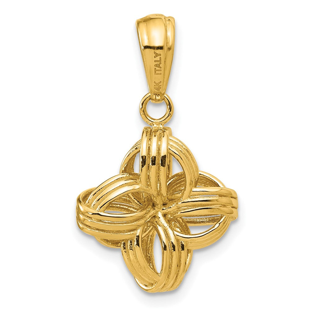 14K Gelbgold Poliert Fantasie Anhänger