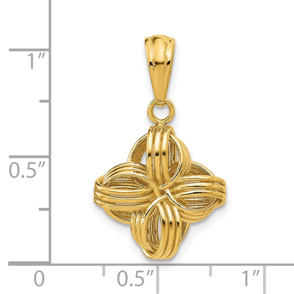 14K Gelbgold Poliert Fantasie Anhänger