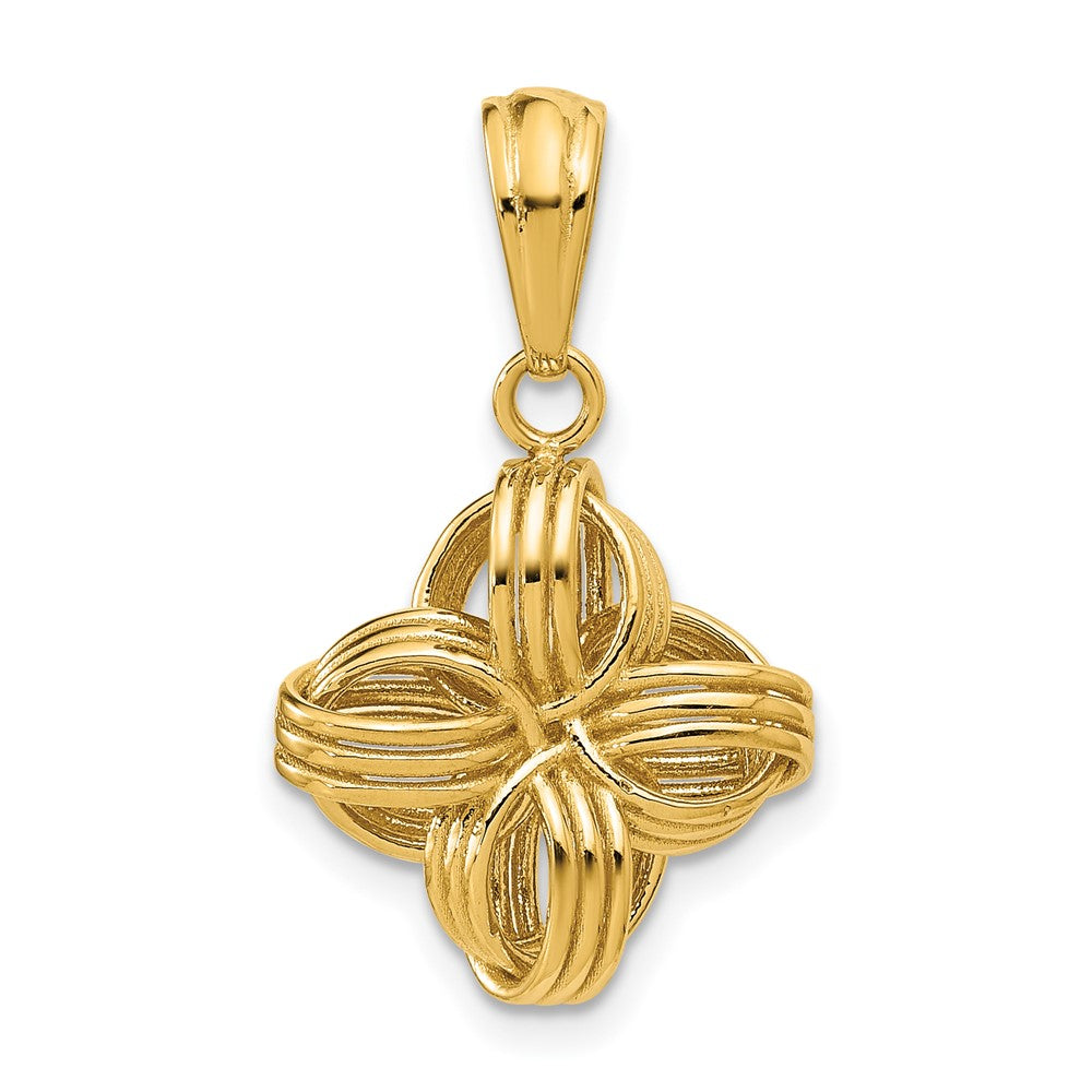 14K Gelbgold Poliert Fantasie Anhänger