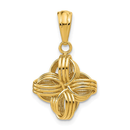 14K Gelbgold Poliert Fantasie Anhänger