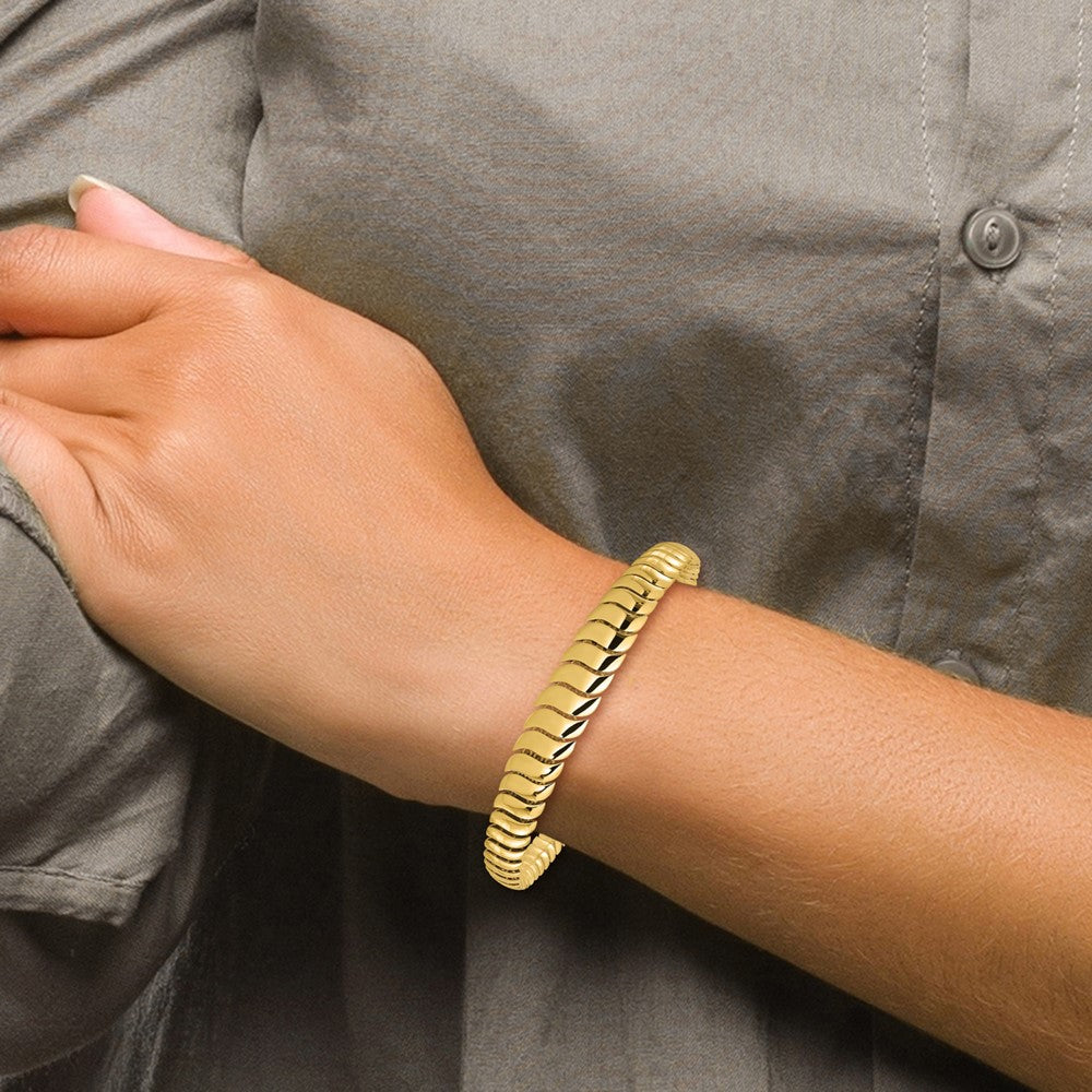 14K Gelbgold Poliert Fantasie Abgestuft Armband