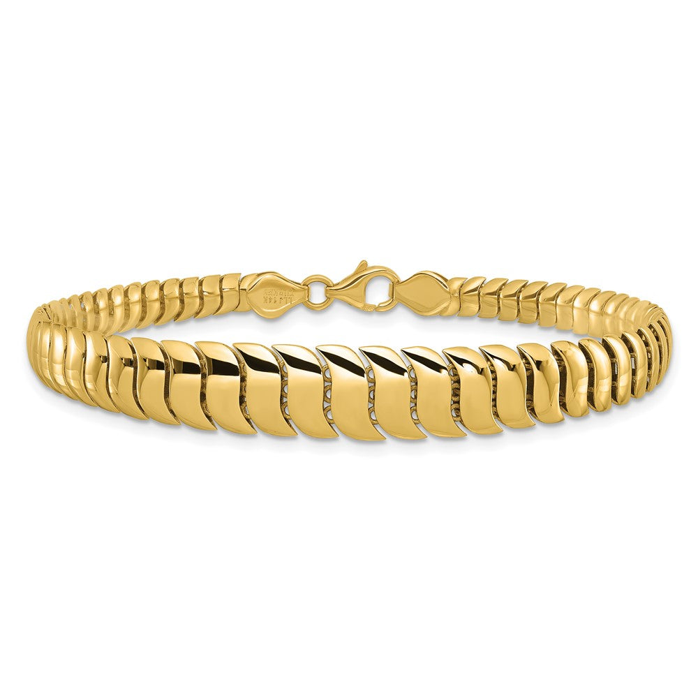 14K Gelbgold Poliert Fantasie Abgestuft Armband