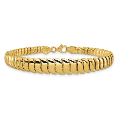 14K Gelbgold Poliert Fantasie Abgestuft Armband