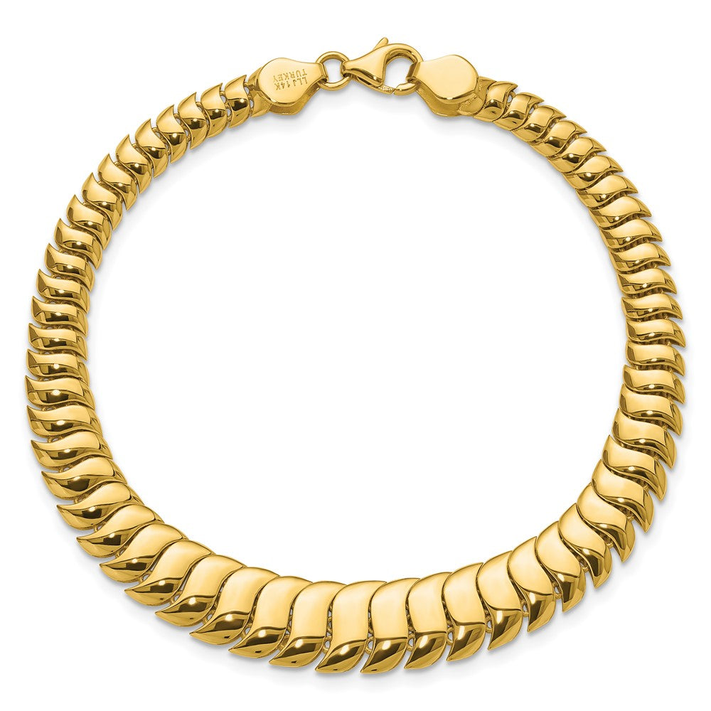 14K Gelbgold Poliert Fantasie Abgestuft Armband