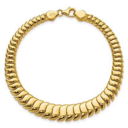 14K Gelbgold Poliert Fantasie Abgestuft Armband