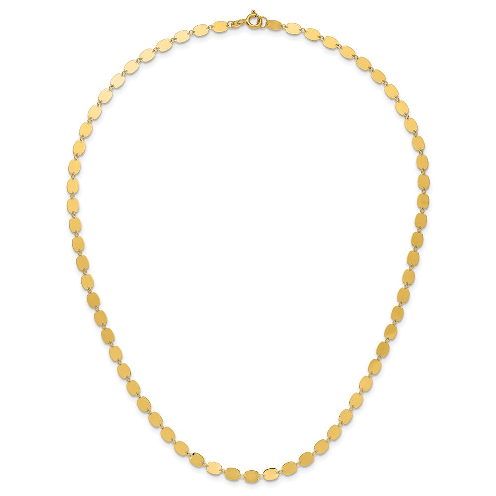 14K Gelbgold Poliert Fantasie Mirror Glieder Halskette