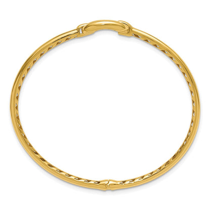14K Gelbgold Poliert Klappbar Armreif