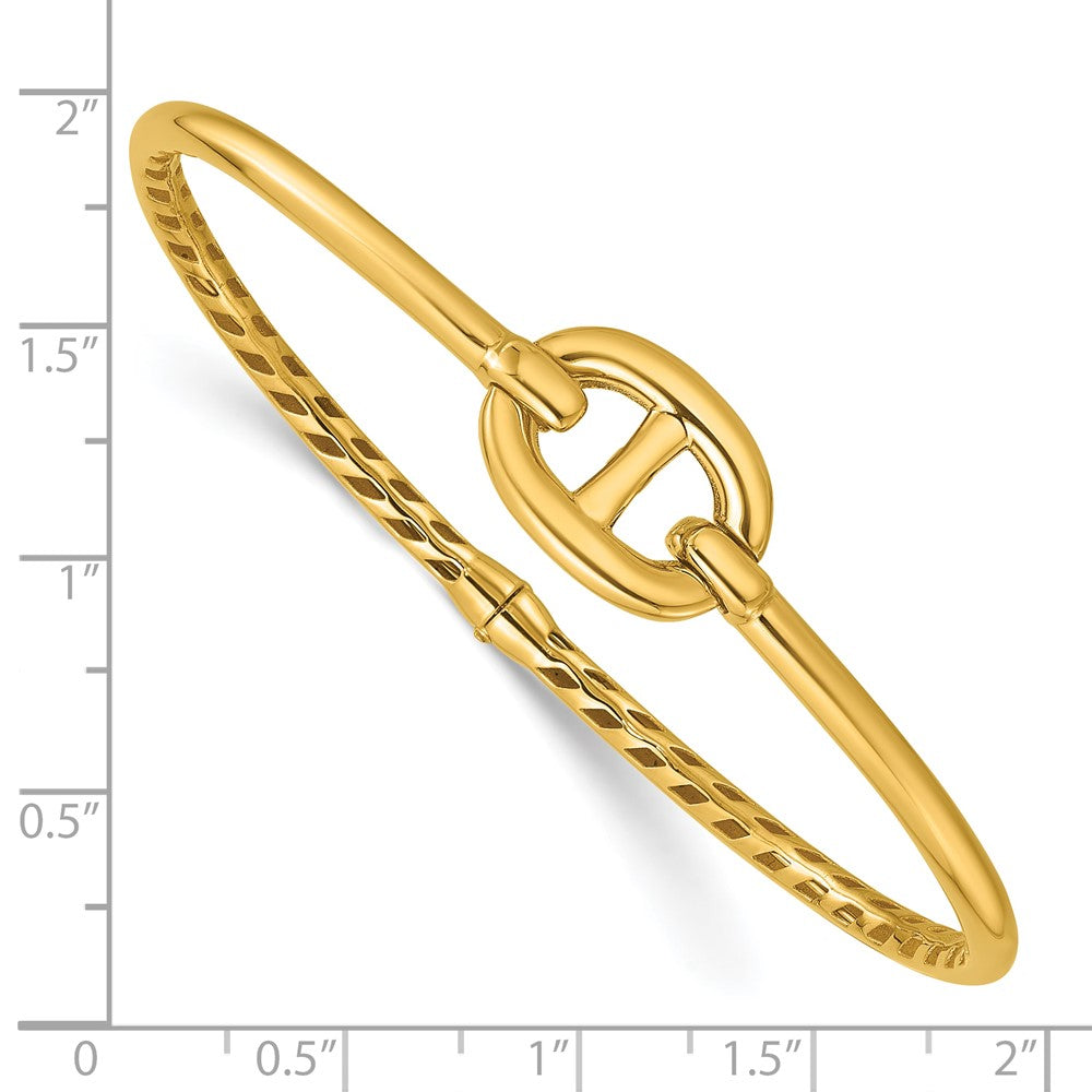 14K Gelbgold Poliert Klappbar Armreif