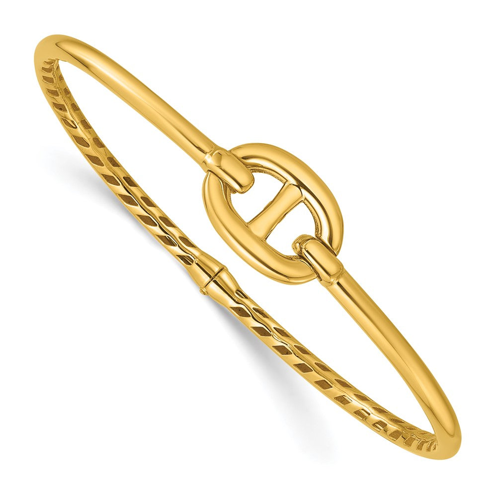 14K Gelbgold Poliert Klappbar Armreif
