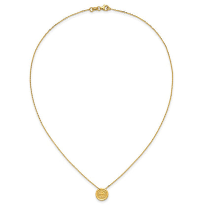 14K Gelbgold Poliert und Satiniert Baum Of Leben Halskette