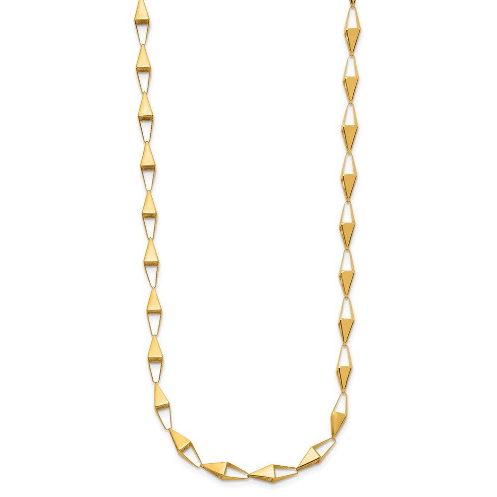 14K Gelbgold Poliert Geometric Glieder Halskette