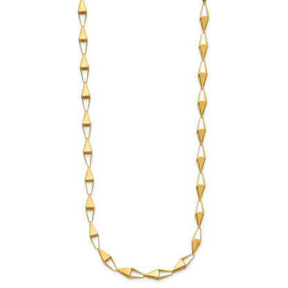 14K Gelbgold Poliert Geometric Glieder Halskette