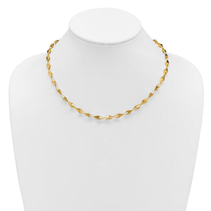 14K Gelbgold Poliert Geometric Glieder Halskette