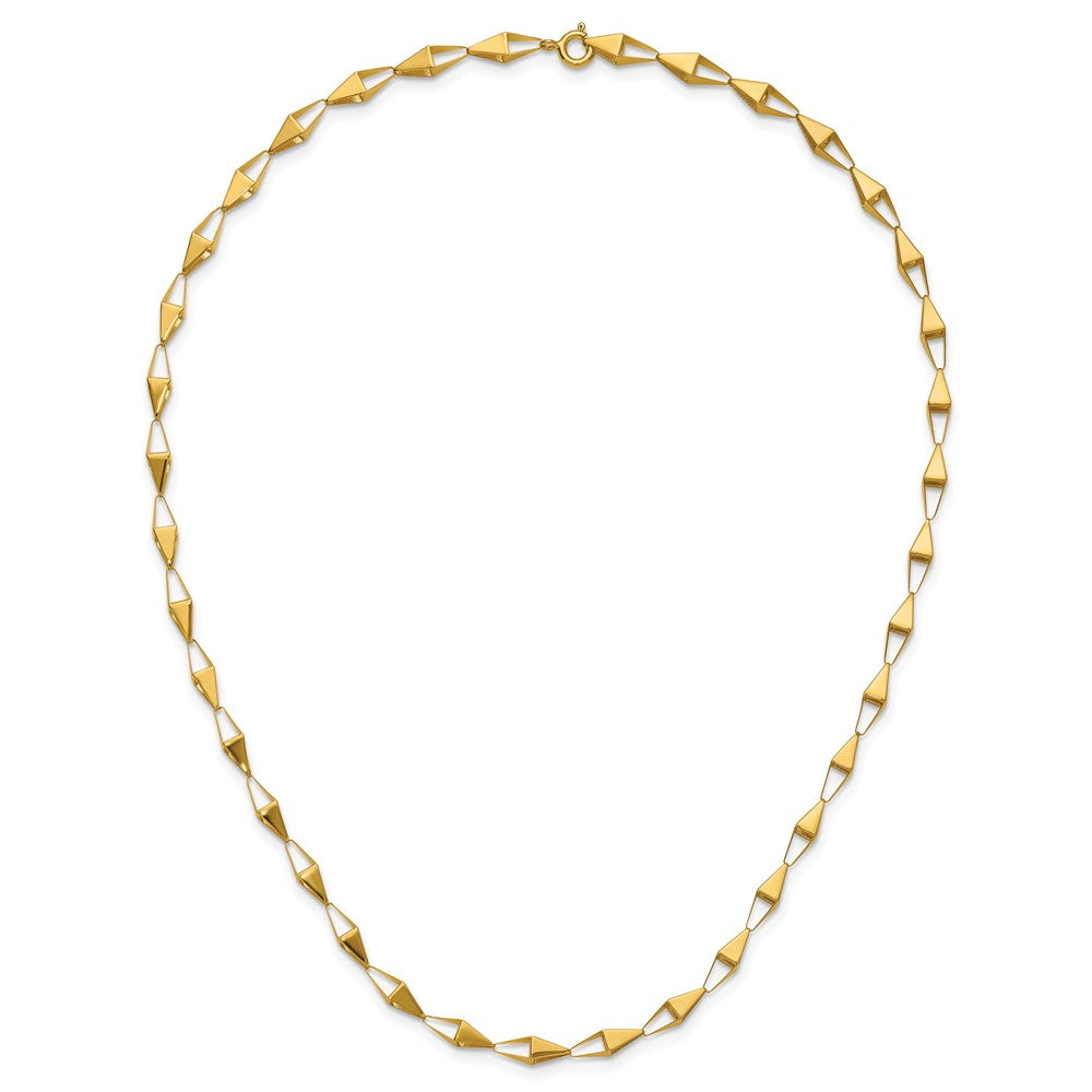 14K Gelbgold Poliert Geometric Glieder Halskette