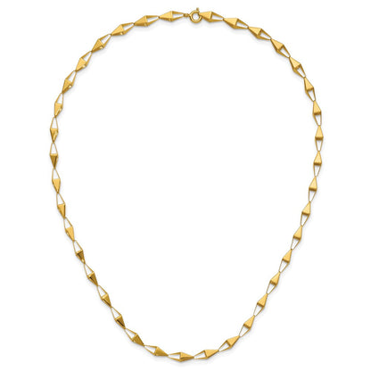 14K Gelbgold Poliert Geometric Glieder Halskette