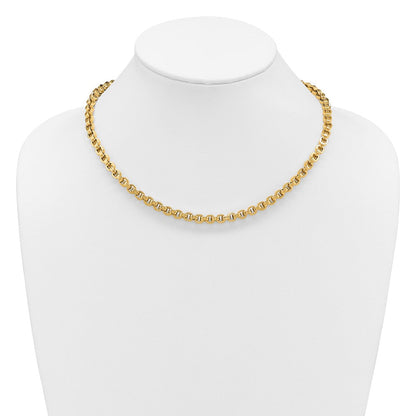 14K Gelbgold Poliert Fantasieglieder Halskette