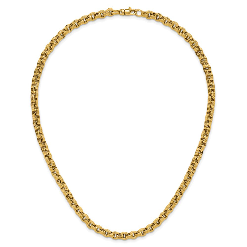 14K Gelbgold Poliert Fantasieglieder Halskette