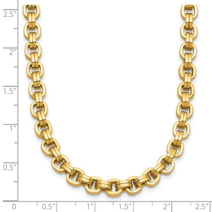 14K Gelbgold Poliert Fantasieglieder Halskette