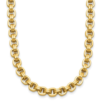 14K Gelbgold Poliert Fantasieglieder Halskette