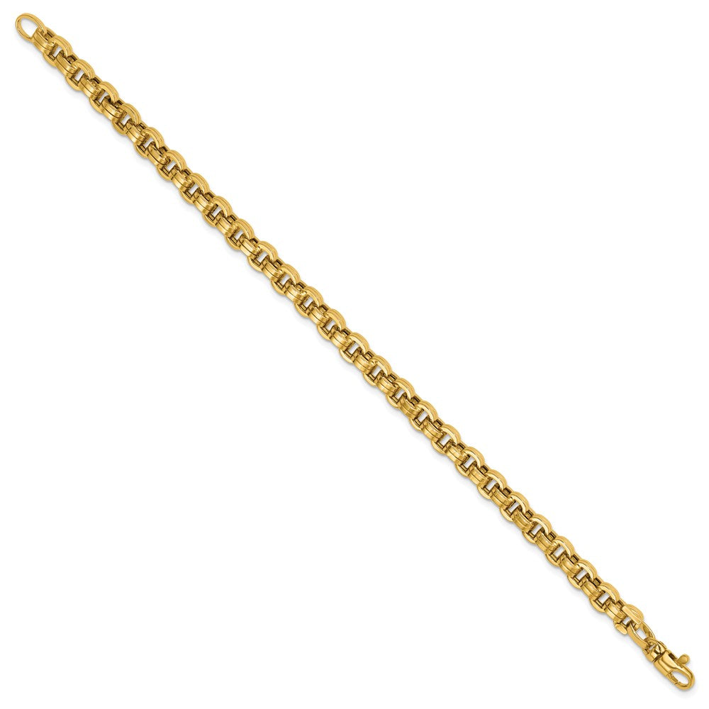 14K Gelbgold Poliert Fantasieglieder Armband