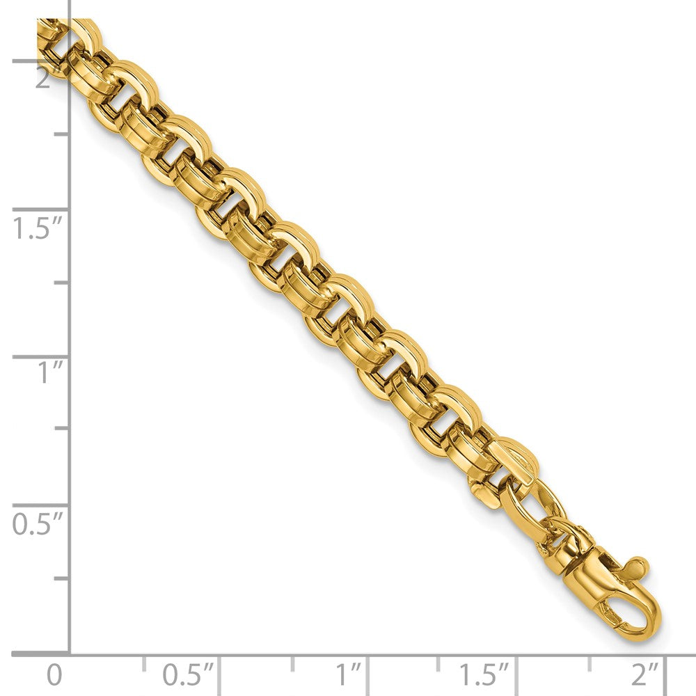 14K Gelbgold Poliert Fantasieglieder Armband