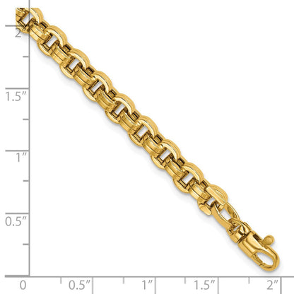 14K Gelbgold Poliert Fantasieglieder Armband
