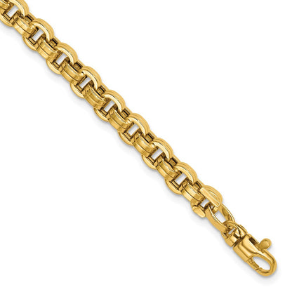 14K Gelbgold Poliert Fantasieglieder Armband