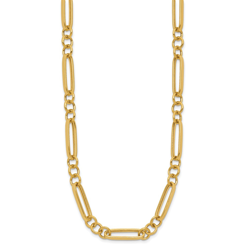 14K Gelbgold Poliert Fantasieglieder Halskette