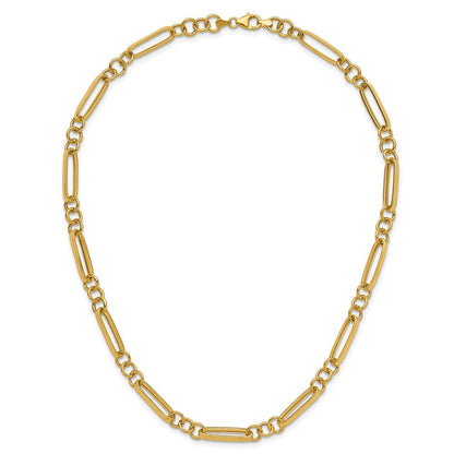 14K Gelbgold Poliert Fantasieglieder Halskette
