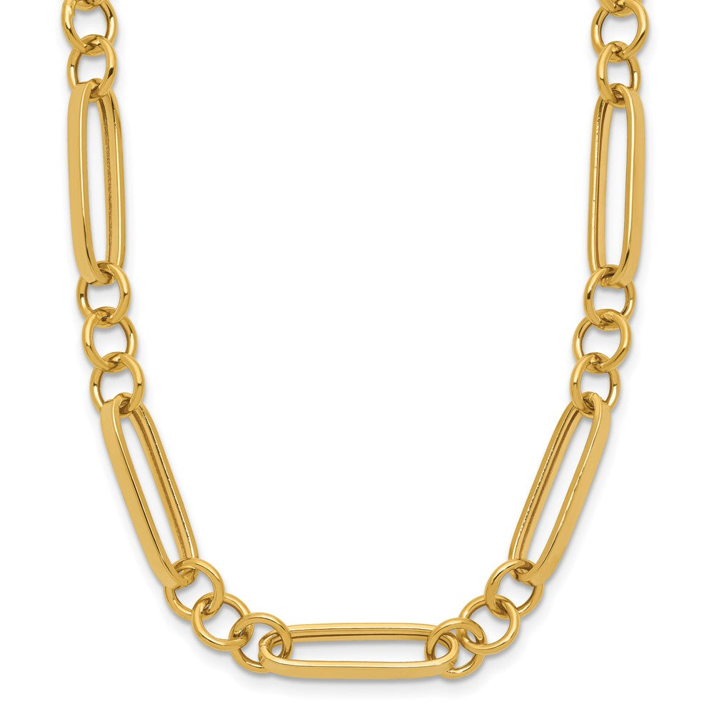 14K Gelbgold Poliert Fantasieglieder Halskette