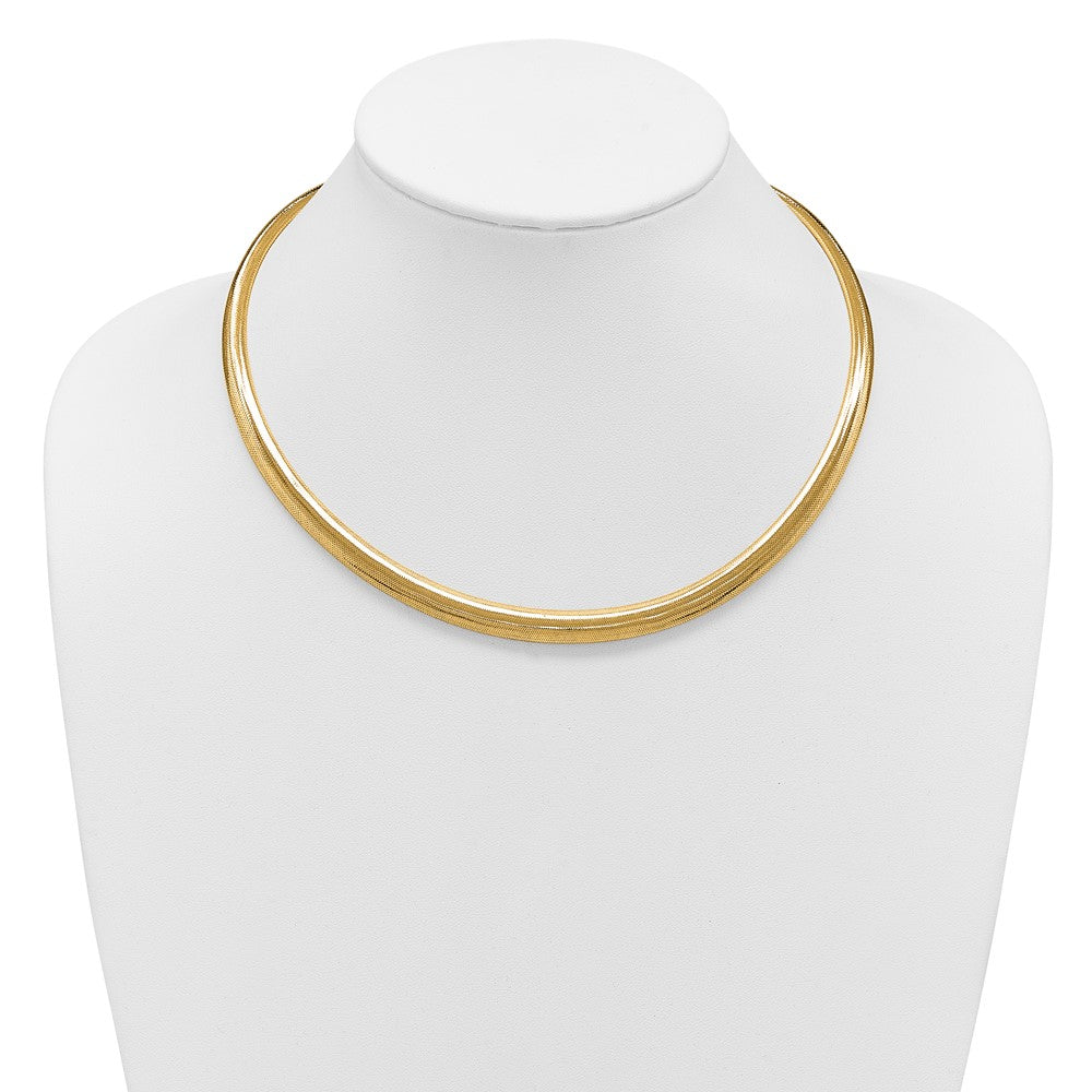 14K Gelbgold Poliert Abgestuft Dehnbar Halskette